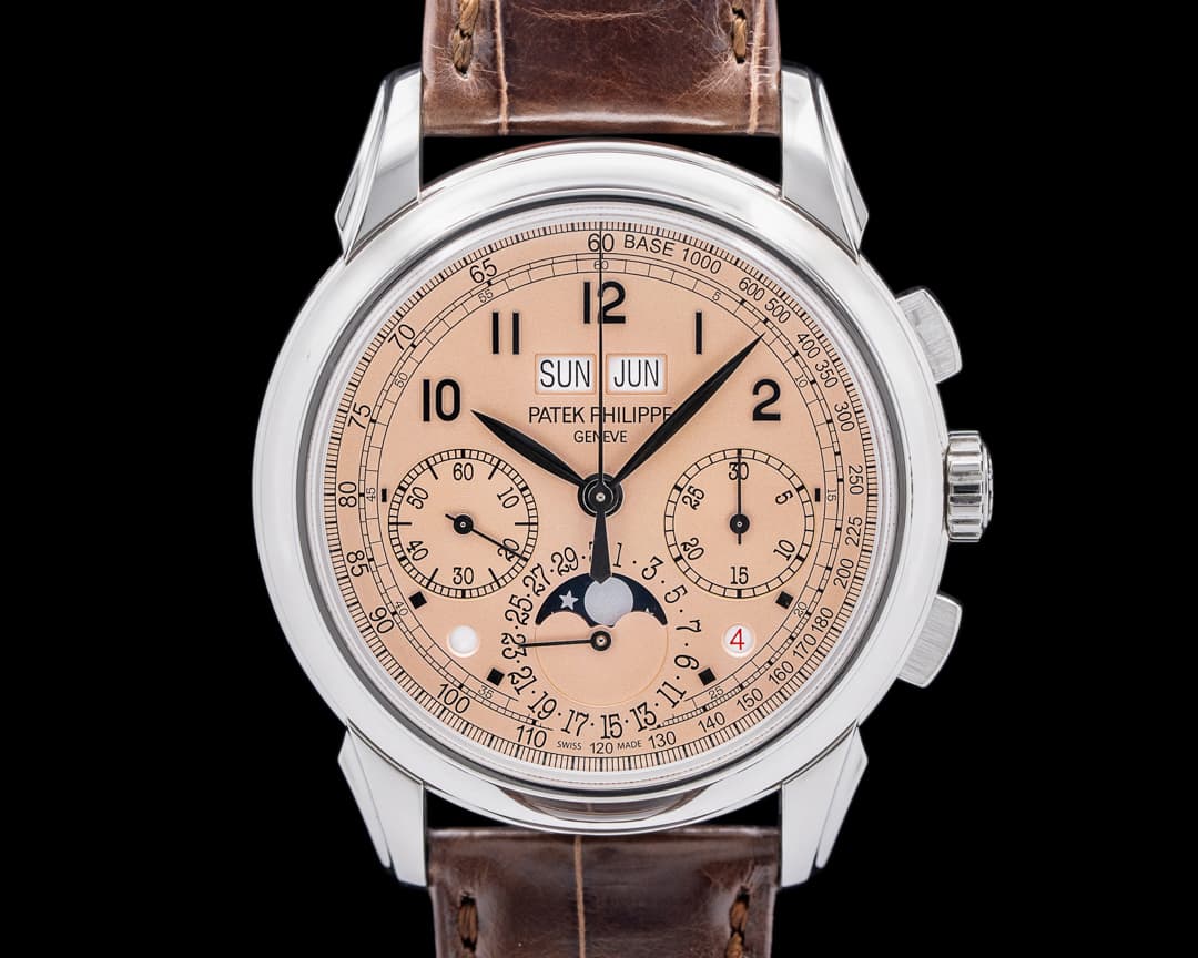 Patek Philippe 5270P-001 Perpetual Calendar Chronograph Platinum Salmon Dial