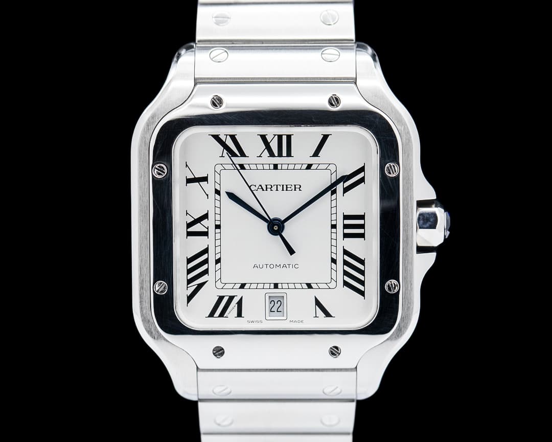 Cartier WSSA0018 Santos de Cartier Large SS Silver Dial