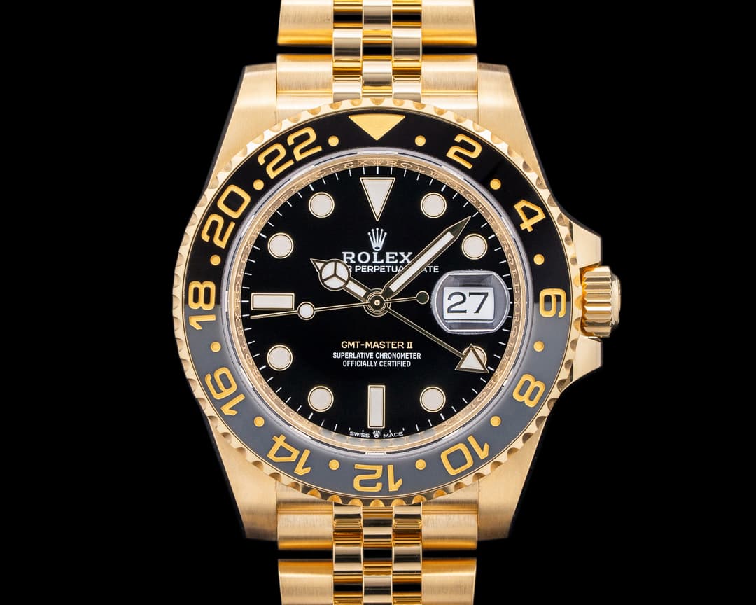 Rolex 126718GRNR GMT-Master II 18K Yellow Gold Black Dial 2025