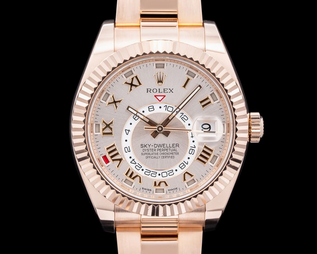 Rolex 326935 Sky-Dweller 18K Everose Gold Sundust Pink Roman Dial