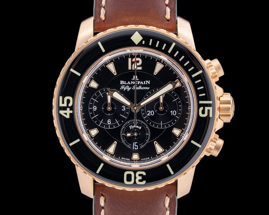 Blancpain 5085FA Flyback Chronograph 18K Rose Gold Black Dial 2024