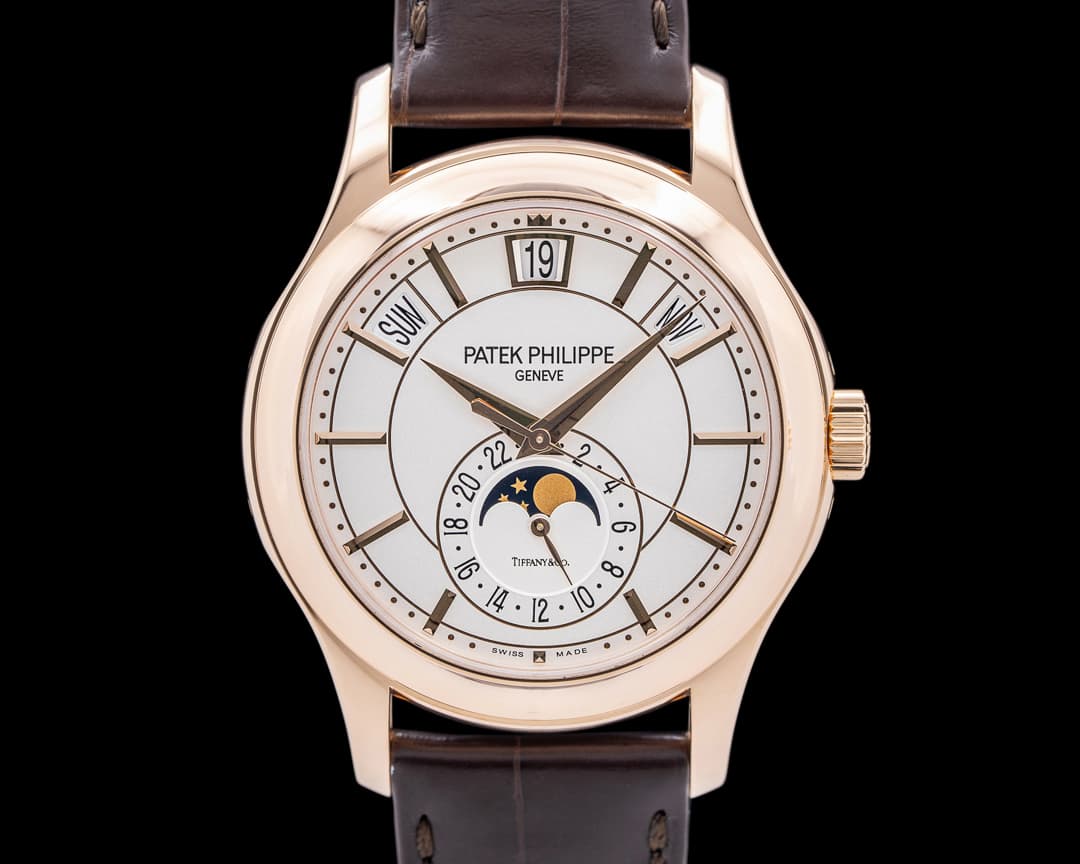 Patek Philippe 5205R-001 Annual Calendar TIFFANY & CO Rose Gold Silver Dial
