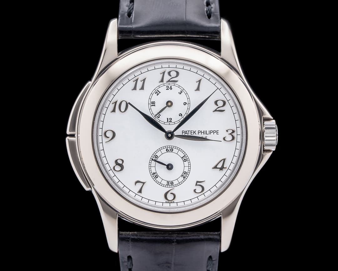 Patek Philippe 5134G Calatrava Travel Time 18K WG White Dial Breguet Numerals