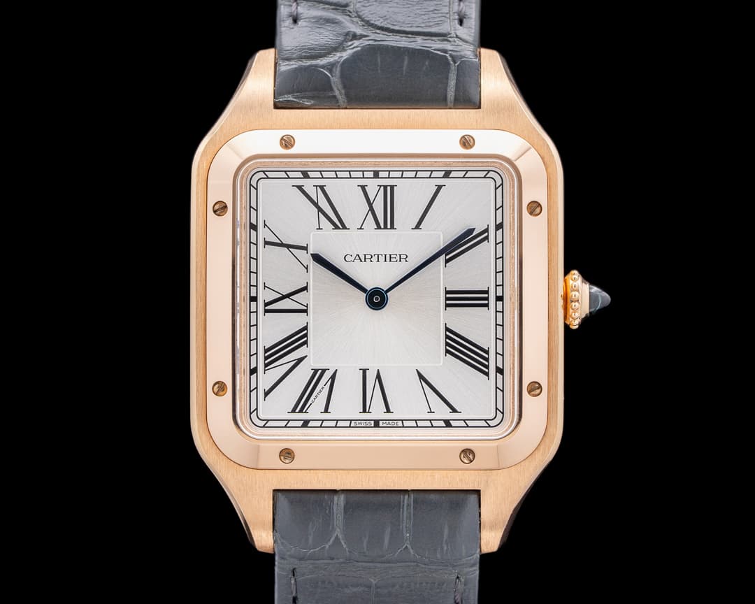 Cartier WGSA0032 Santos-Dumont Extra-Large 18K Rose Gold Silver Dial 2024