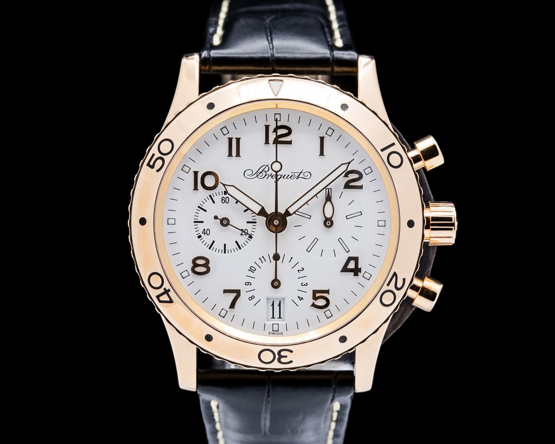 Breguet 3820BR Type XX Transatlantique 18K Rose Gold White Dial
