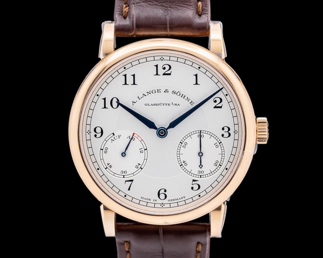 A. Lange and Sohne 234.032 1815 Up Down 18K Rose Gold Silver Dial