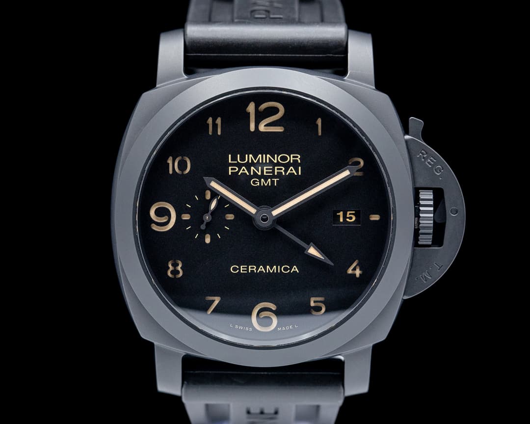 Panerai PAM00441 Luminor 1950 3 Days GMT Ceramic Black Dial