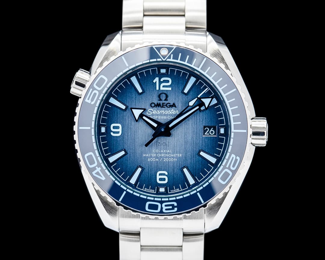 Omega Planet Ocean 600M SS Summer Blue Dial