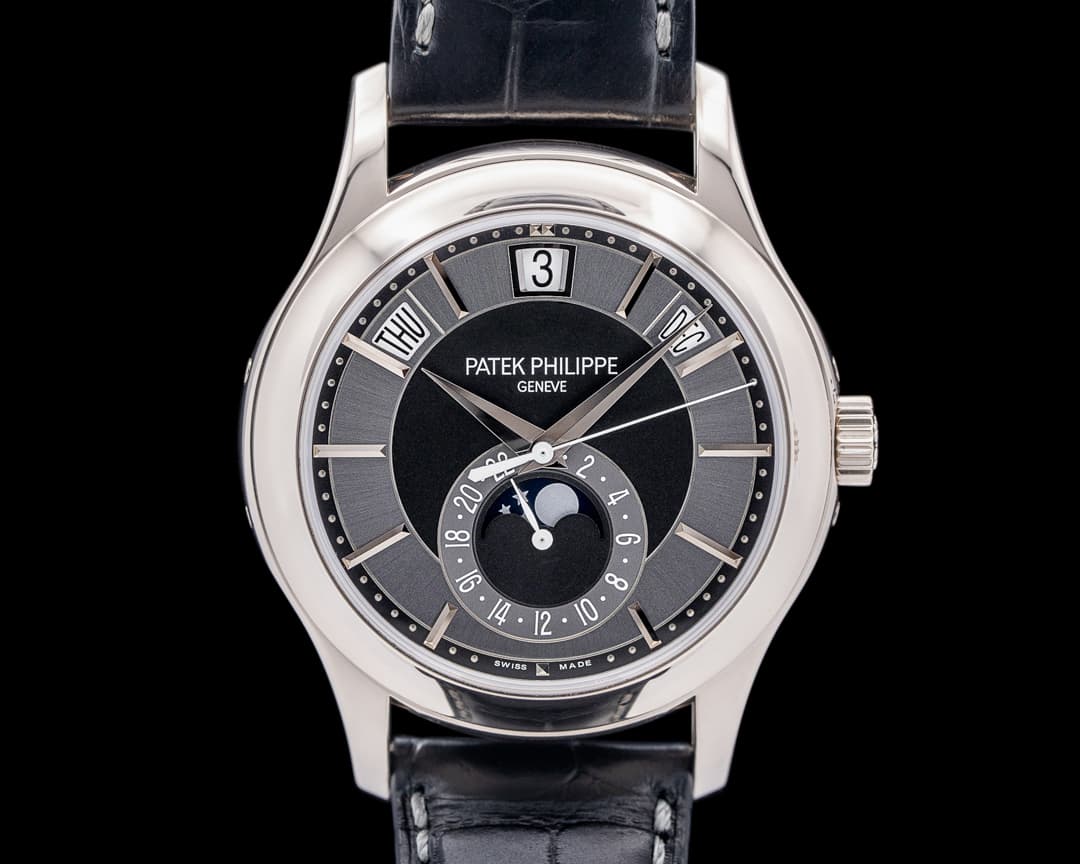 Patek Philippe 5205G Annual Calendar 18K WG Black and Slate Gray Dial
