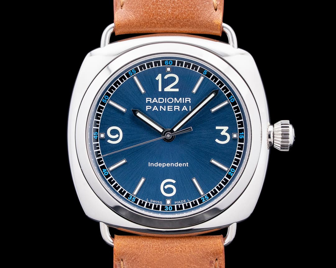 Panerai PAM00080 Radiomir Independent 18K White Gold Blue Dial RARE