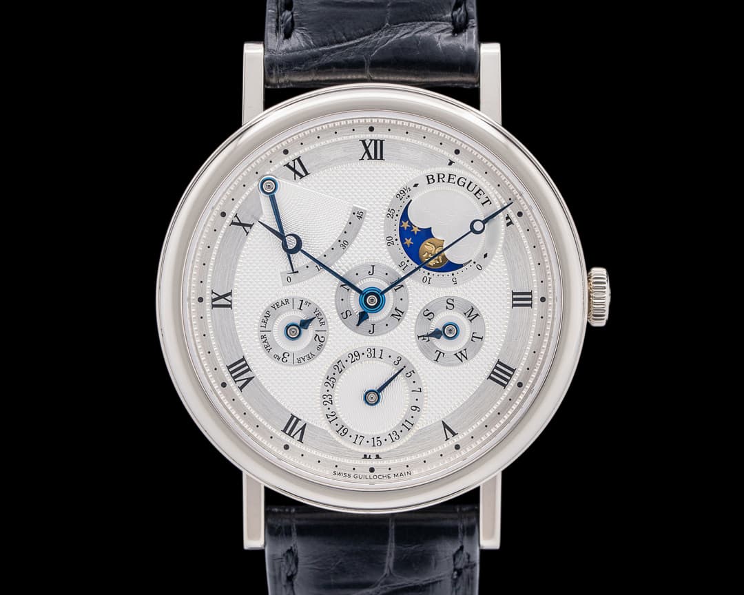 Breguet 5327BB Classique Perpetual Calendar 18K White Gold Silver Dial