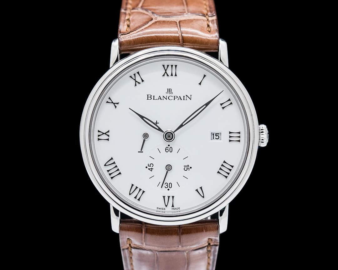 Blancpain 6606 Villeret Date / Power Reserve SS White Dial