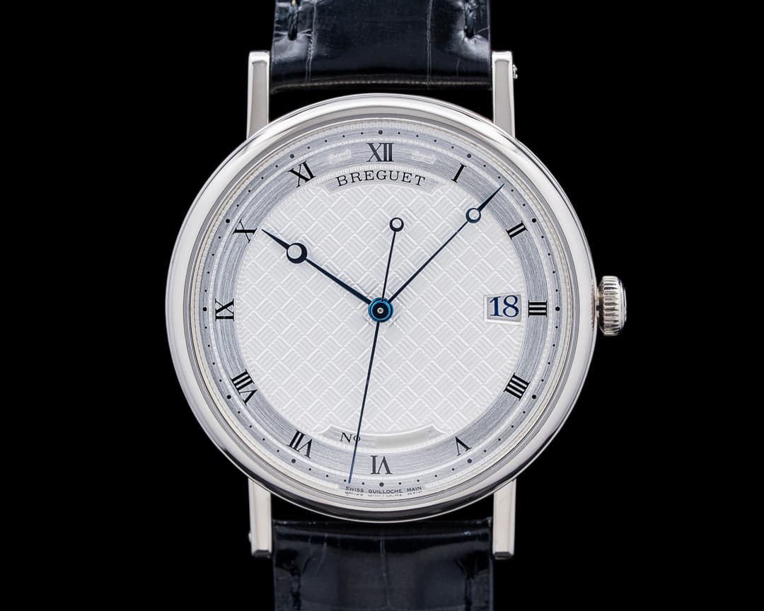 Breguet 5177BB Classique 18K White Gold Silver Guilloche Dial