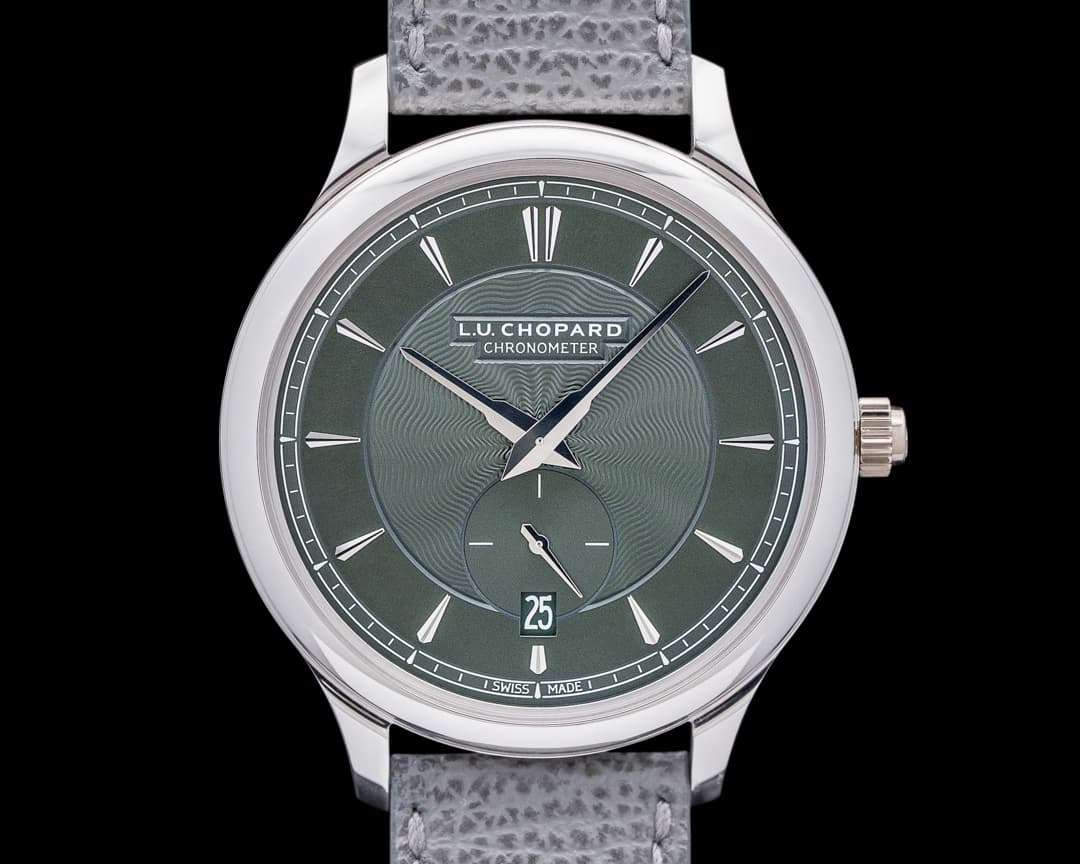 Chopard 161242-1003 L.U.C XPS 1860 Officer 18K White Gold Green Dial LE 2025