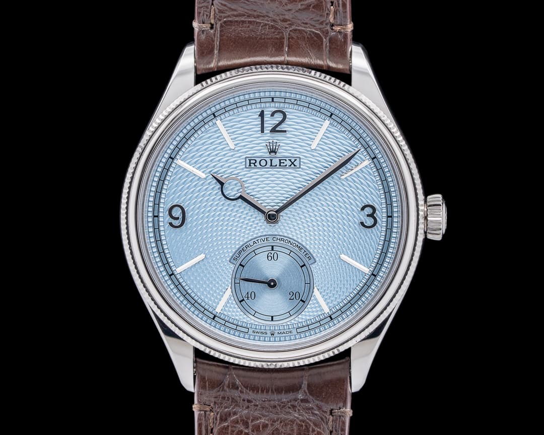 Rolex 52506 1908 Platinum Ice Blue Guilloche Dial 2025