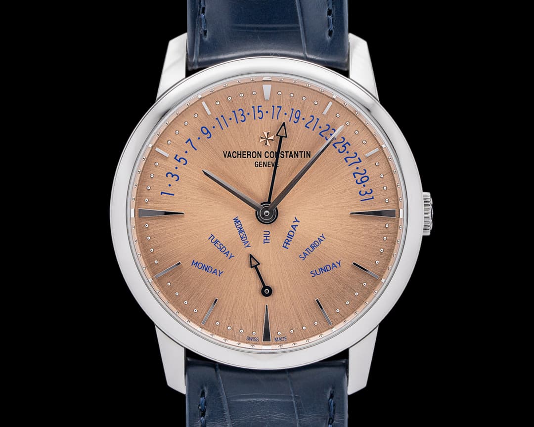 Vacheron Constantin 4000U Patrimony Retrograde Day-Date Platinum Salmon Dial 2024