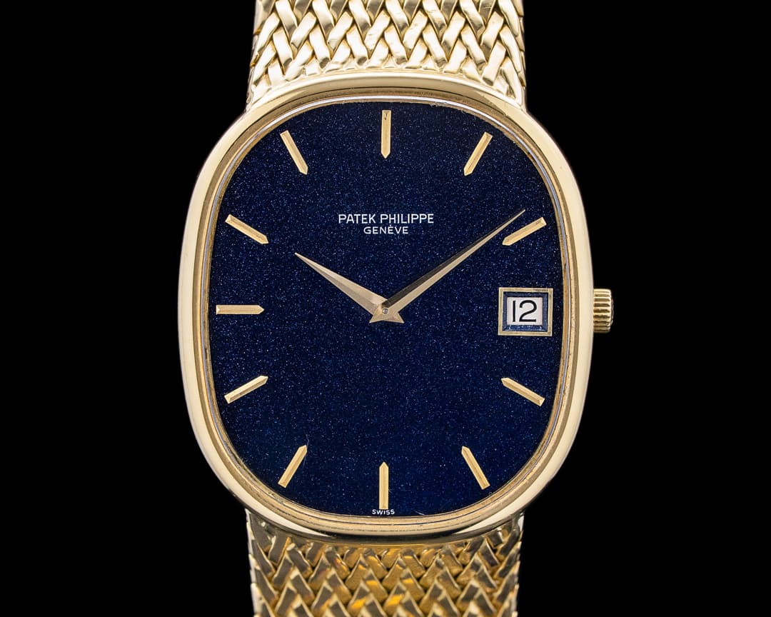 Patek Philippe 3605/1 Golden Ellipse Jumbo 18K Yellow Gold + Cufflinks + Tie Clip
