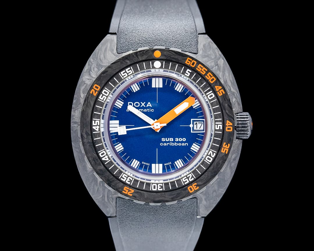 Doxa SUB 300 Carbon Carribean 42mm Navy Blue Dial