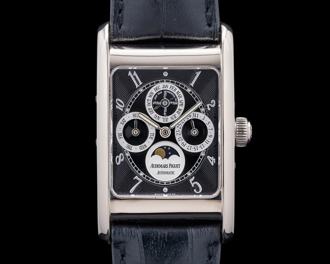 Audemars Piguet 25799BC Edward Piguet Perpetual Calendar 18K White Gold Black Dial
