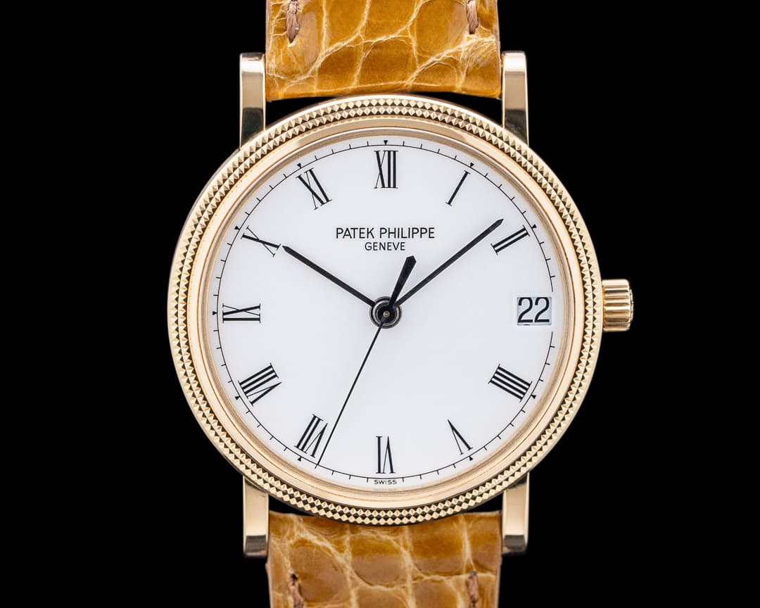 Patek Philippe 3802 Calatrava 18K Yellow Gold White Dial