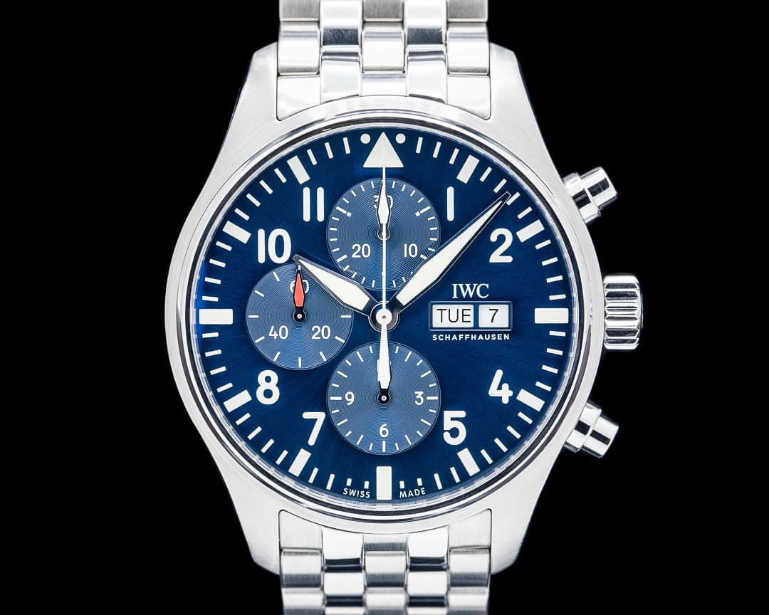 IWC IW377717 Pilot Chronograph Petit Prince SS Blue Dial