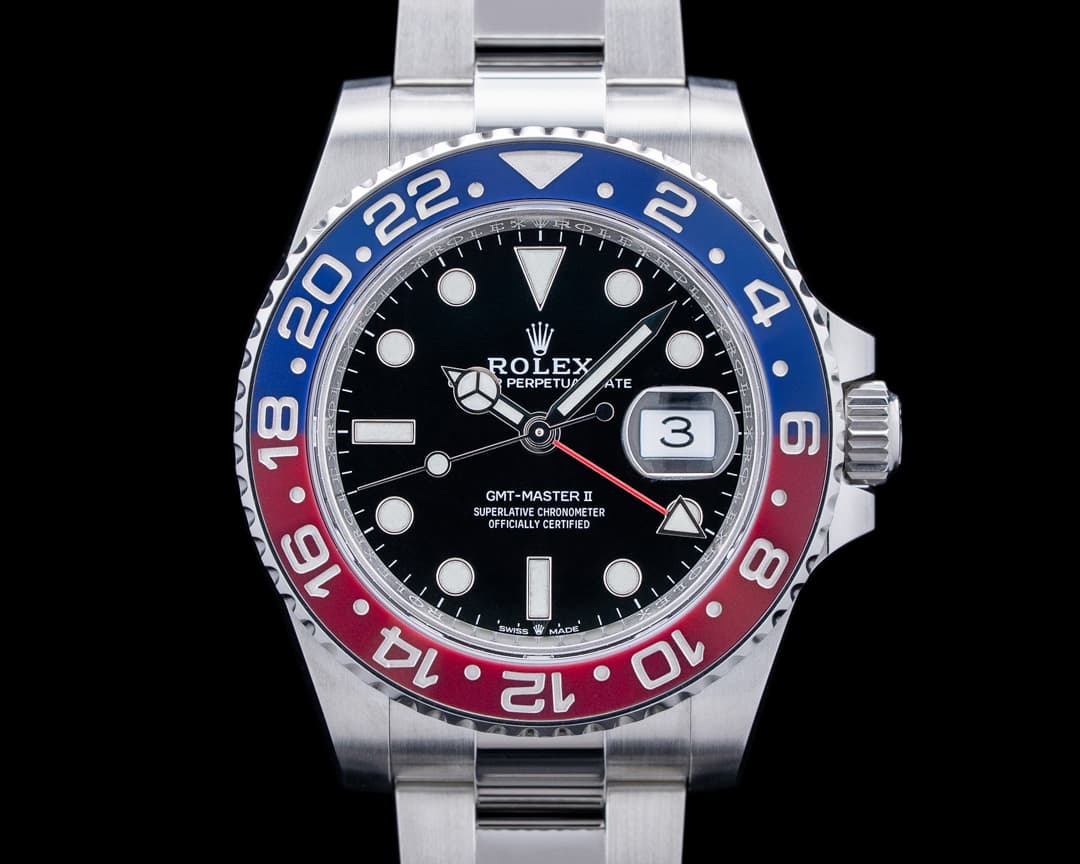 Rolex 126710BLRO GMT-Master II Pepsi Bezel SS Black Dial