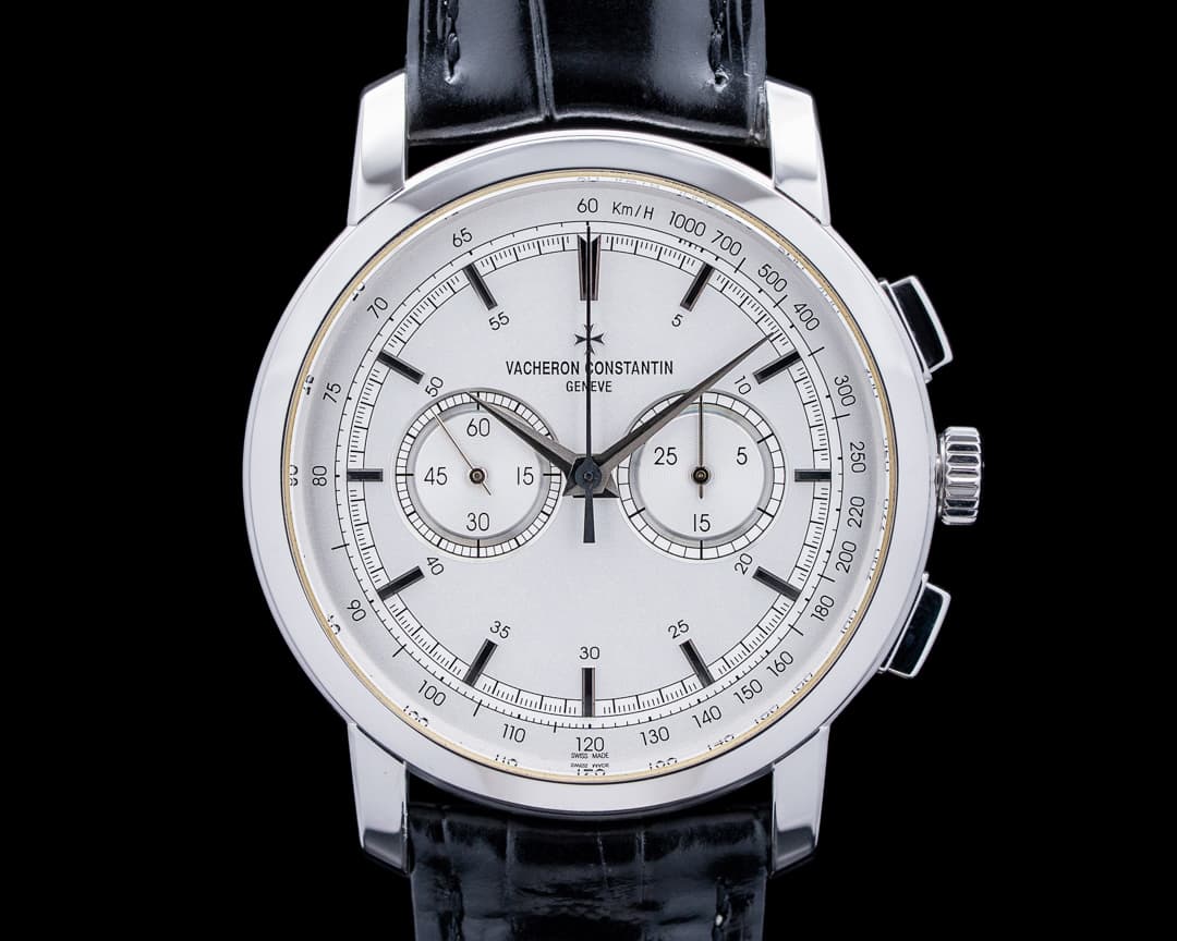 Vacheron Constantin 47192 Patrimony Traditionnelle Chronograph 18K White Gold Silver Dial