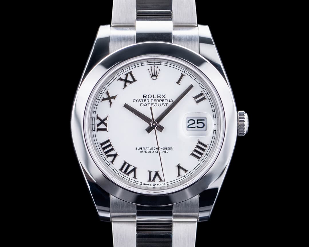 Rolex 126300 Datejust 41 SS White Roman Dial 2025