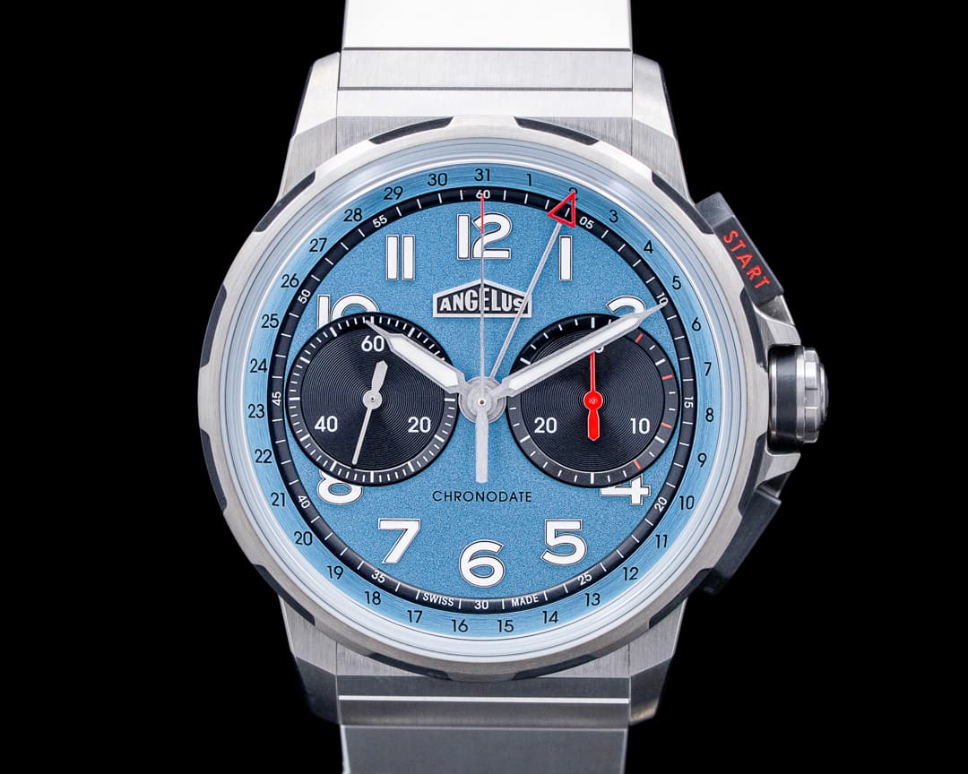 Angelus Chronodate Storm Blue Titanium