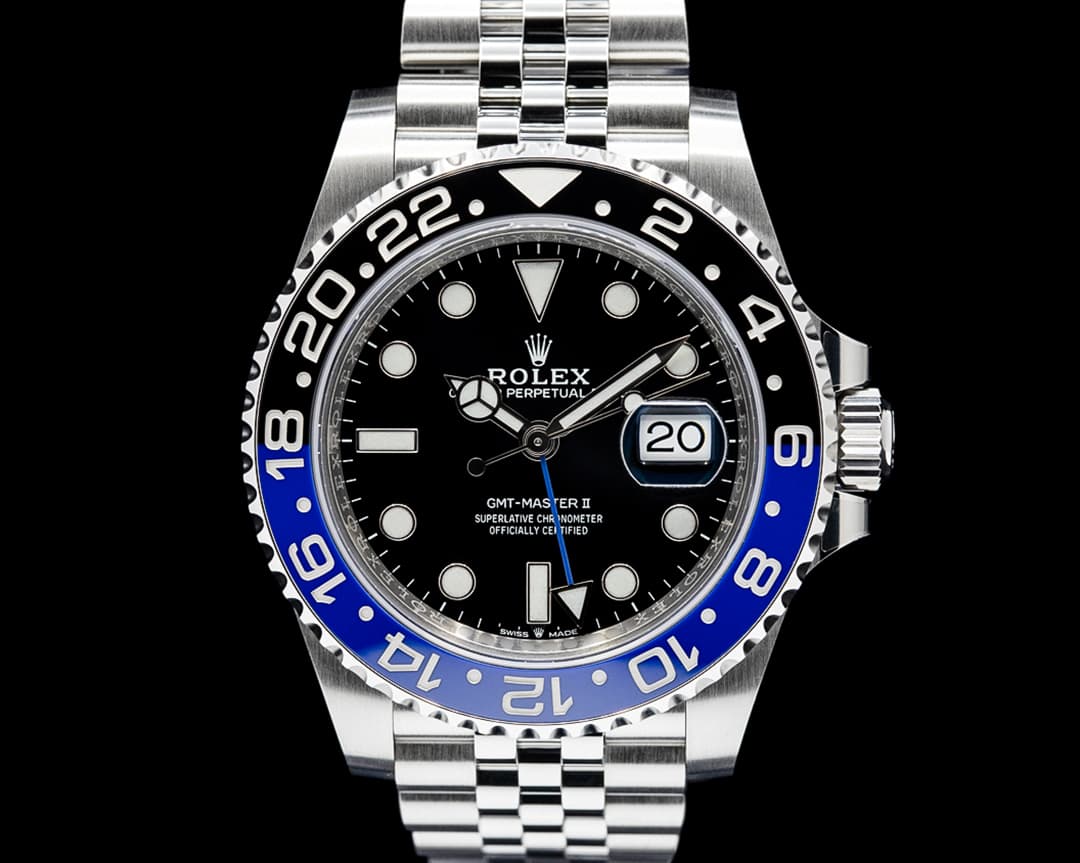 Rolex 126710BLNR GMT-Master II "Batgirl" Jubilee SS Black Dial
