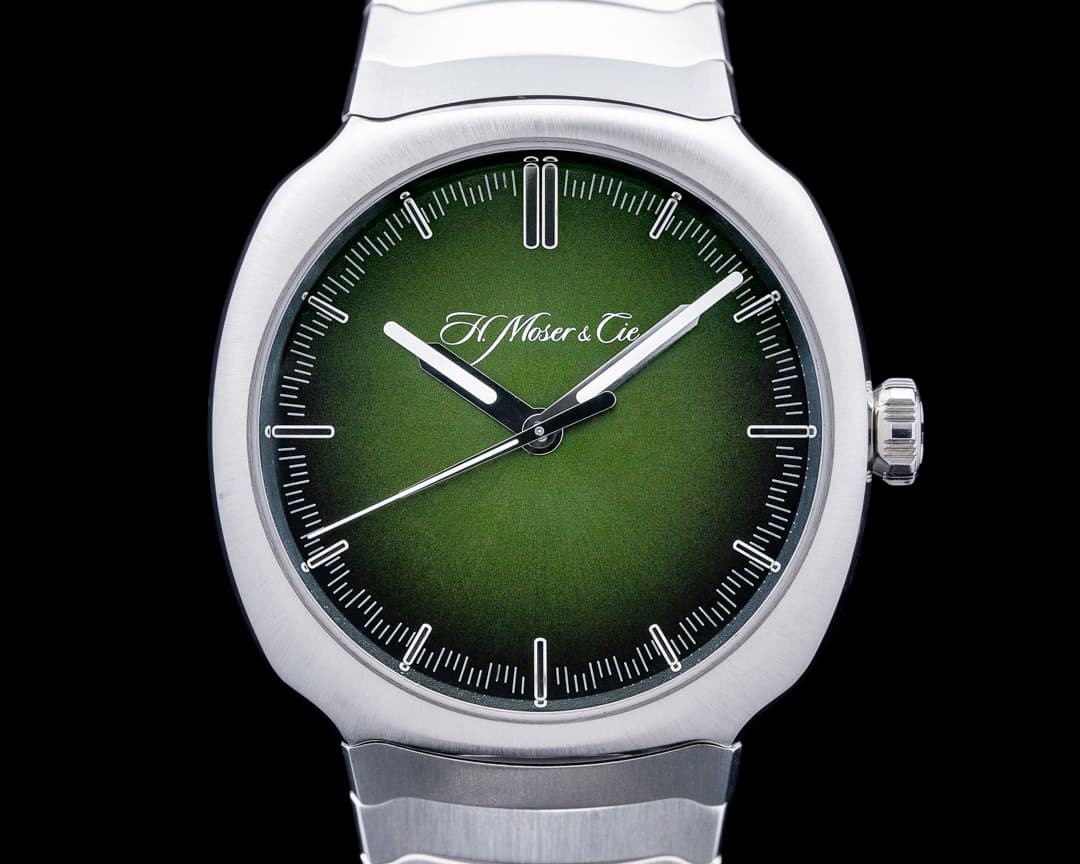H. Moser & Cie. 6200-1200 Streamliner Centre Seconds SS Green Dial