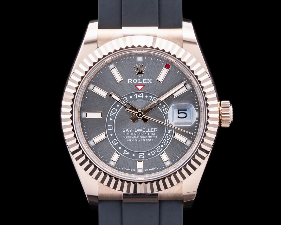 Rolex 336235 Sky Dweller 18K Rose Gold Silver Dial UNWORN 2025