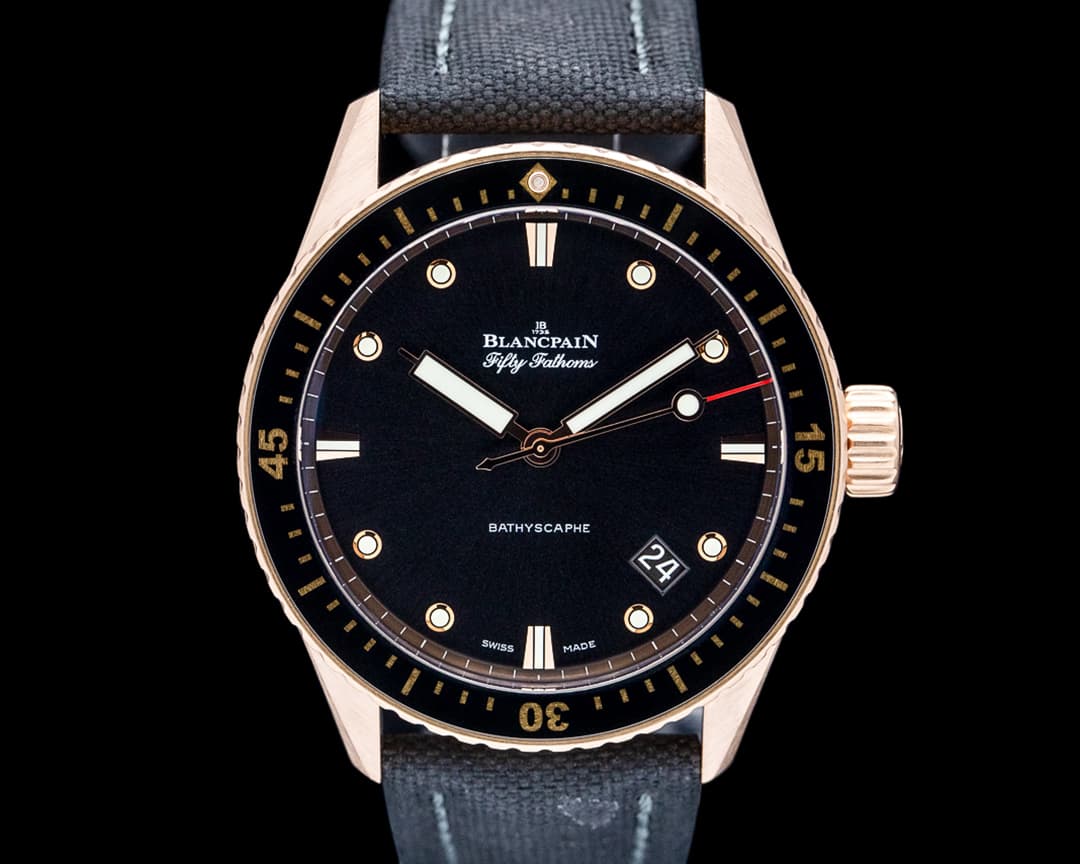Blancpain 5000 Fifty Fathoms Bathyscaphe 18K Sedna Gold Black Dial