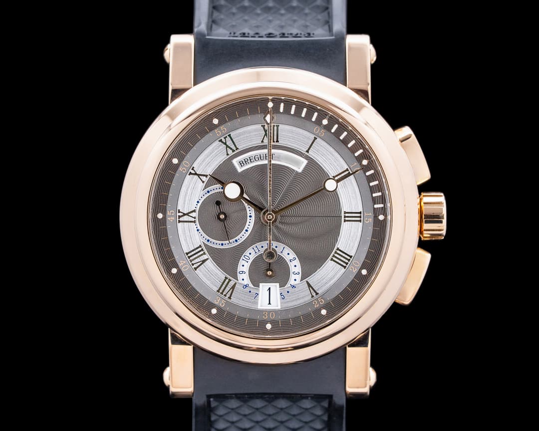 Breguet 5827BR Marine Chronograph 18K Rose Gold Gray Dial