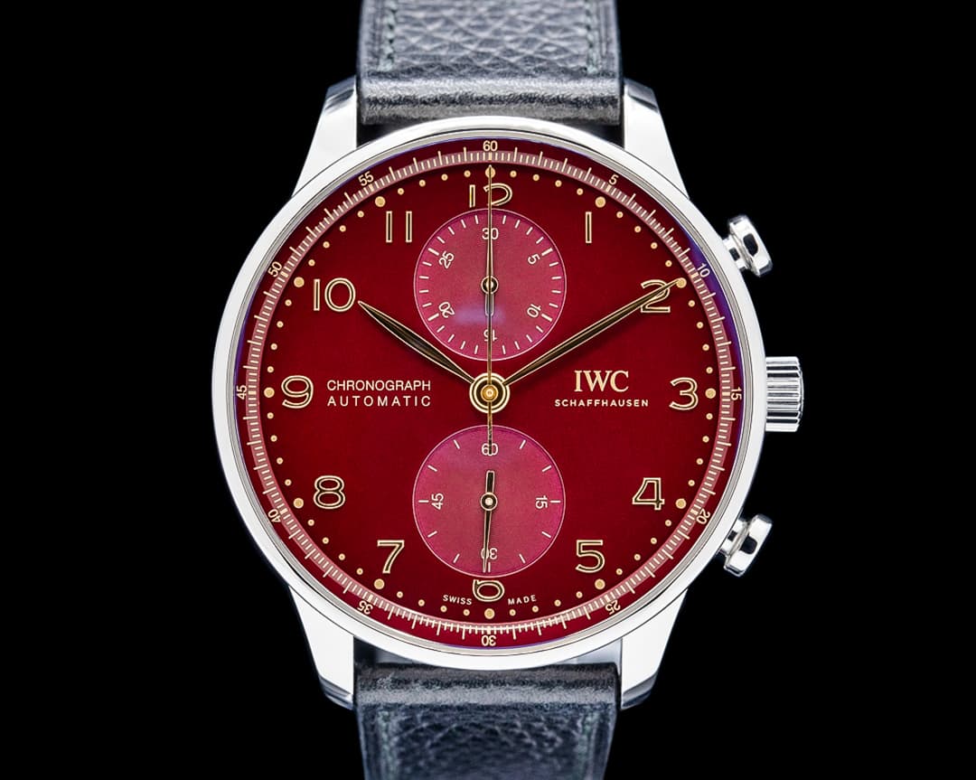 IWC IW371629 Portugieser Chronograph Year of the Dragon SS Red Dial