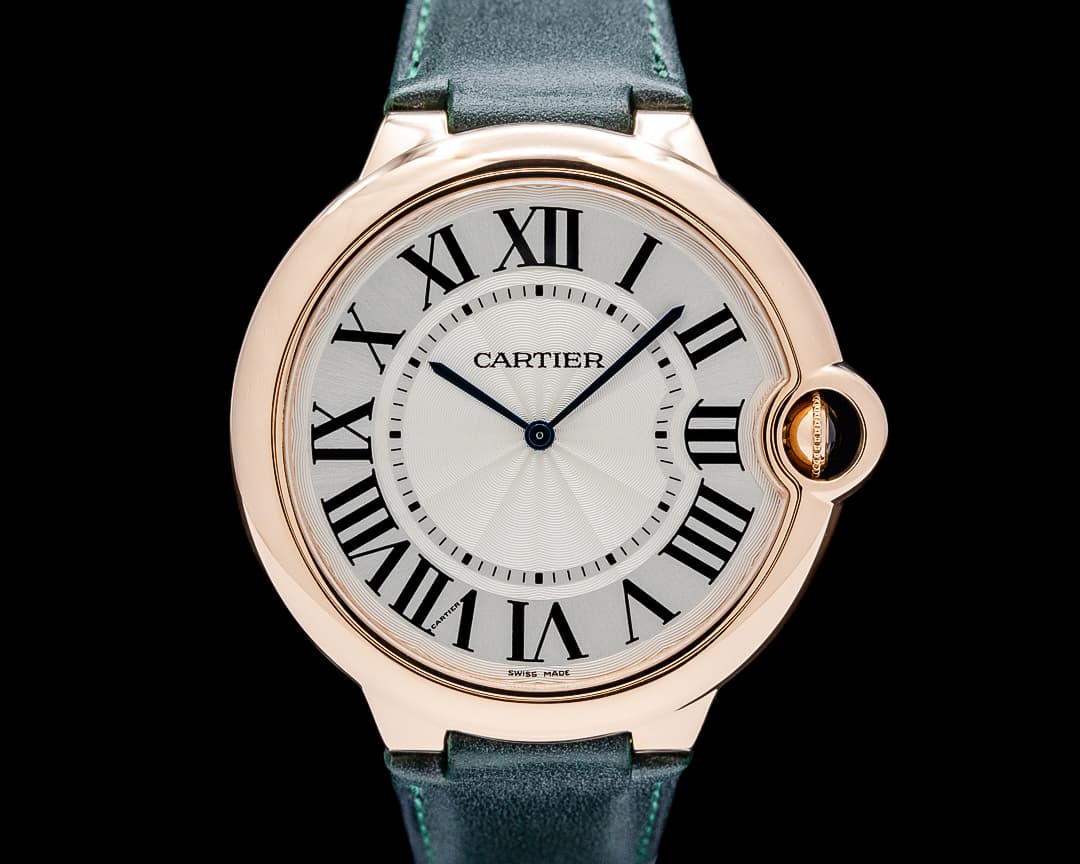 Cartier W6920054 Ballon Bleu de Cartier 46 Extra Flat 18K Rose Gold Silver Dial