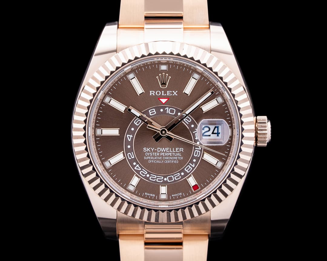 Rolex 326935 Sky-Dweller Everose Gold Brown Dial