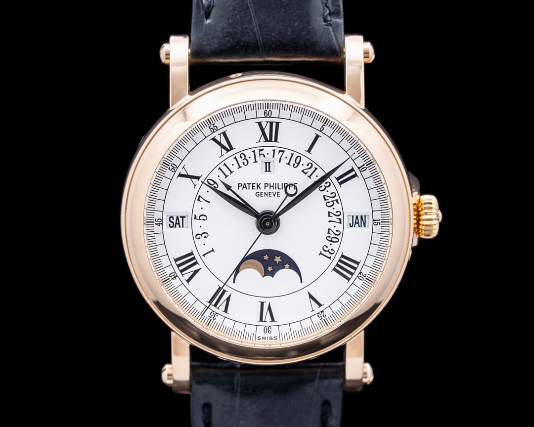 Patek Philippe 5059R Perpetual Calendar Retrograde 18K Rose Gold White Dial