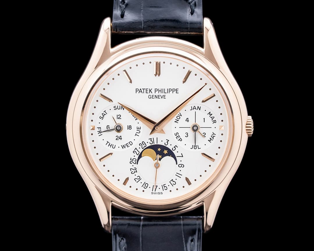 Patek Philippe 3940R Perpetual Calendar 18K Rose Gold Silver Dial