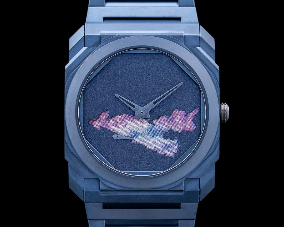 Bulgari 104005 Octo Finissimo Laurent Grasso Titanium Blue Dial