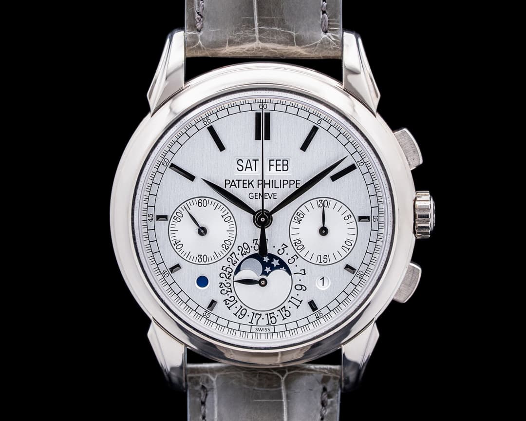 Patek Philippe 5270G Perpetual Calendar Chronograph 18K White Gold Silver Dial