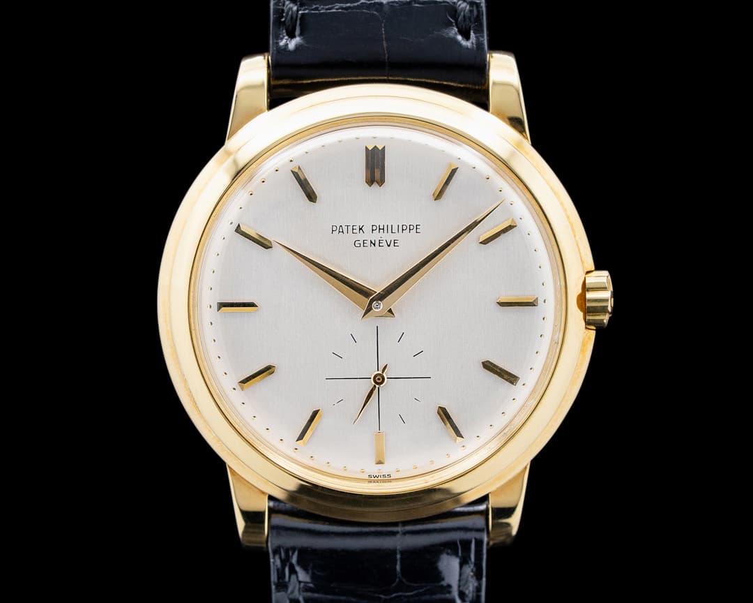 Patek Philippe 2552 Calatrava "Disco Volante" 18K Yellow Gold Silver Dial Circa. 1958