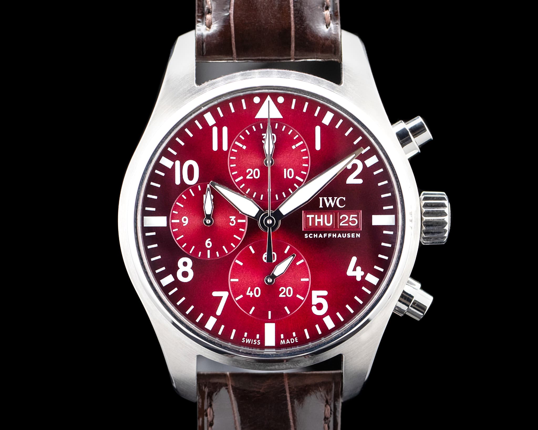 IWC IW388107 Pilot Chronograph Chinese New Year SS Red Dial