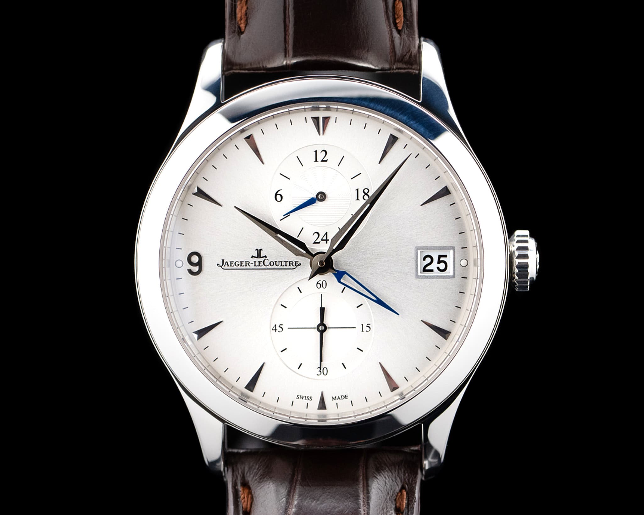 Jaeger-LeCoultre Q1628430 Master Hometime SS Silver Dial