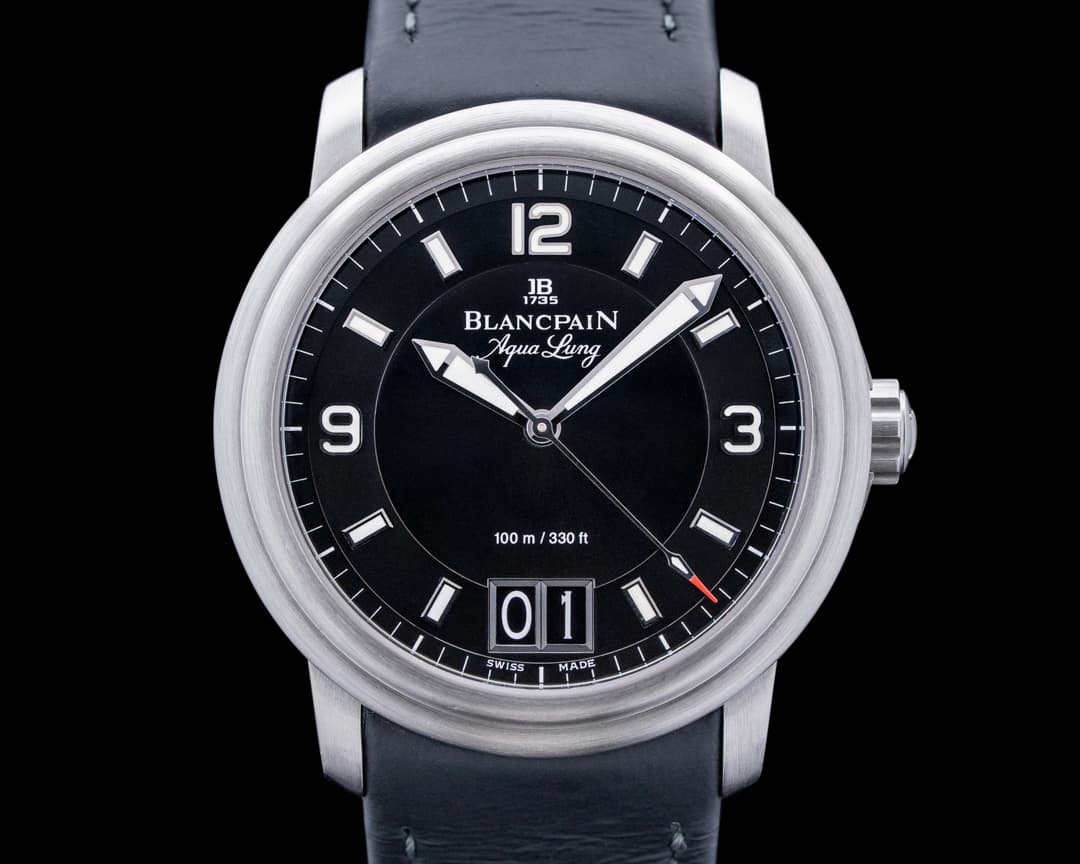 Blancpain Aqua Lung Big Date SS Black Dial LIMITED