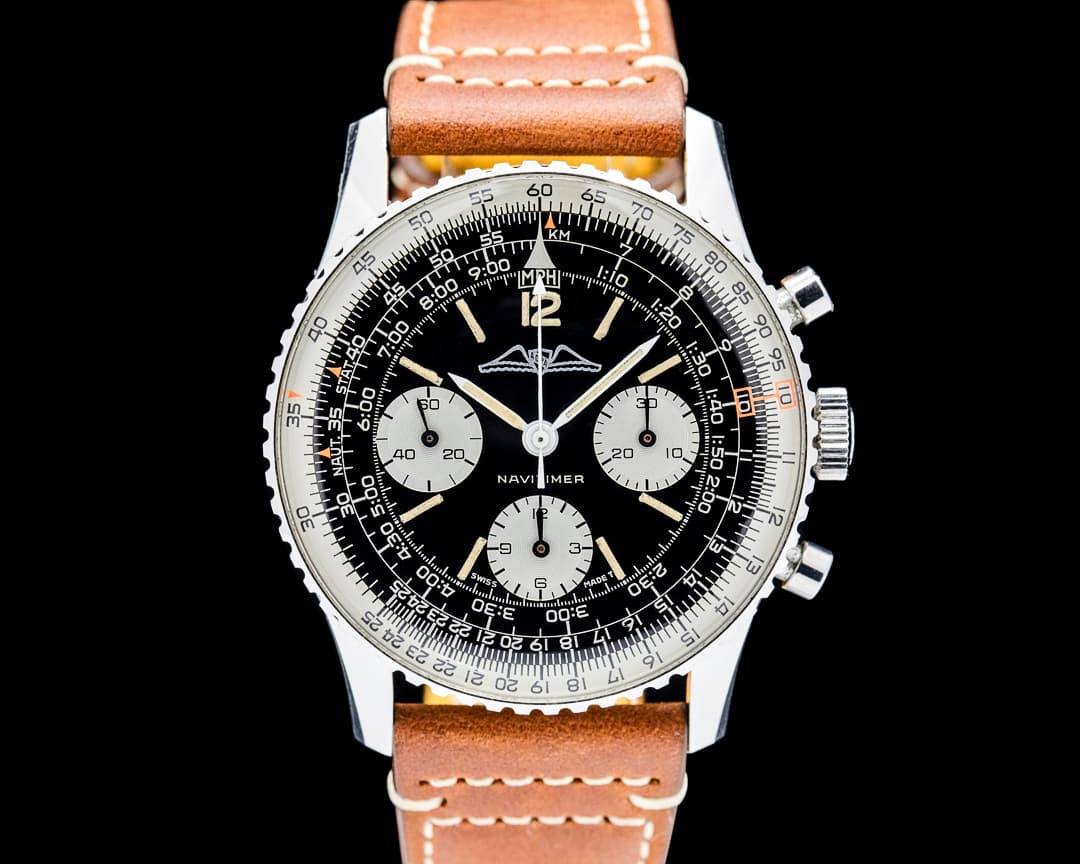 Breitling 806 AOPA Navitimer SS Black Dial