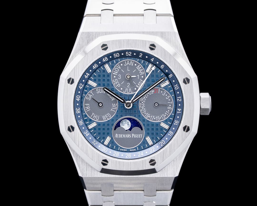 Audemars Piguet 26574TI Royal Oak Perpetual Calendar Titanium Blue Dial