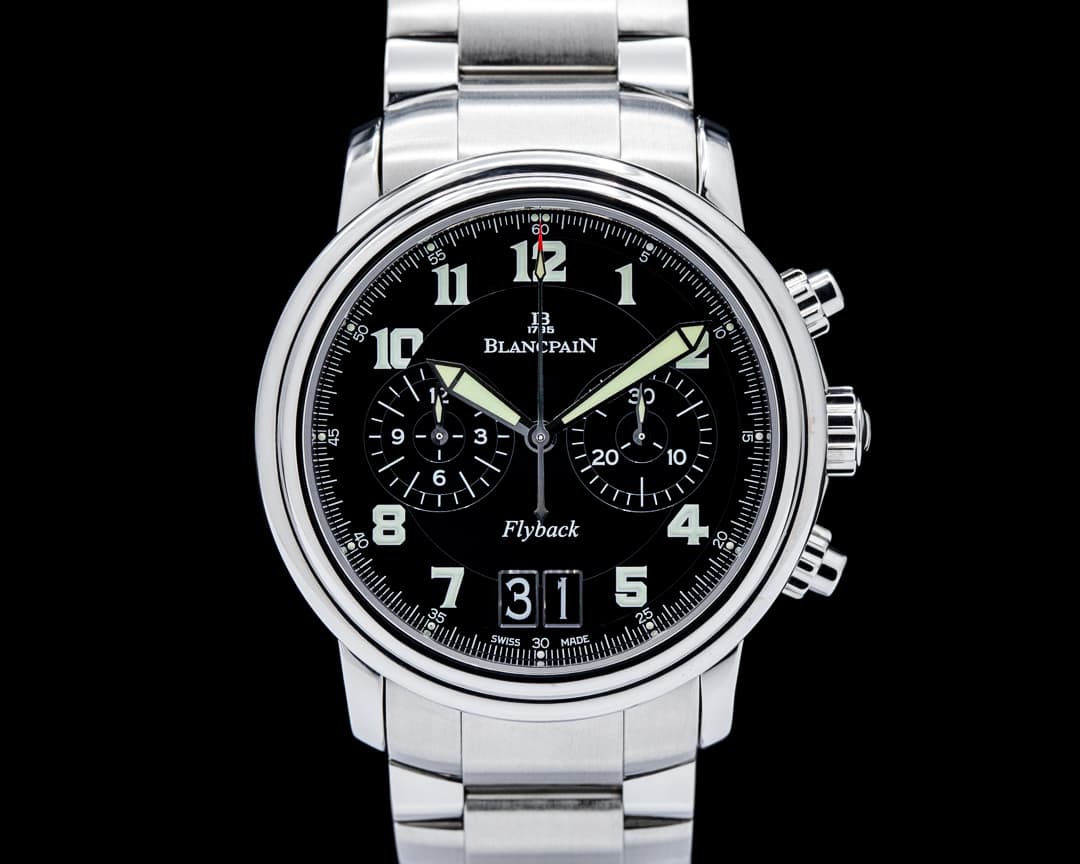 Image of Blancpain 2885F-1130-71 Leman Grand Date Flyback SS Black Dial