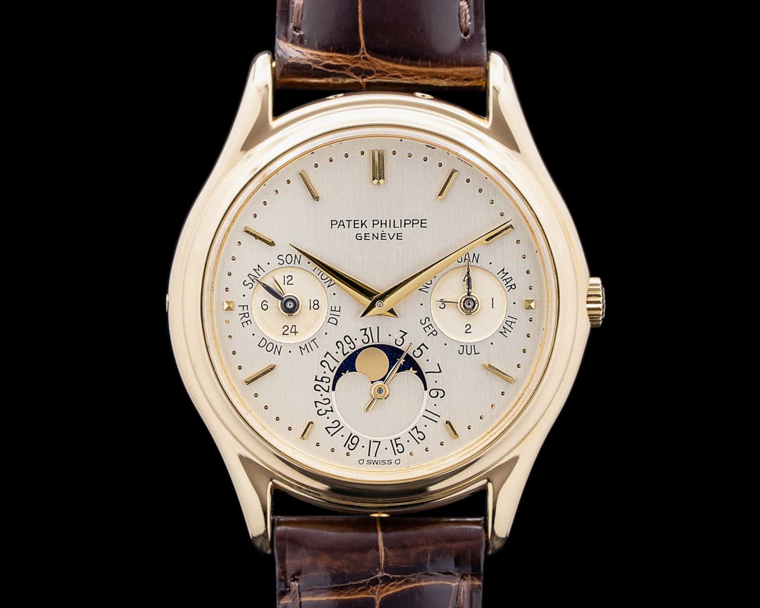 Patek Philippe 3940 Perpetual Calendar 18K Yellow Gold Silver Dial FIRST SERIES