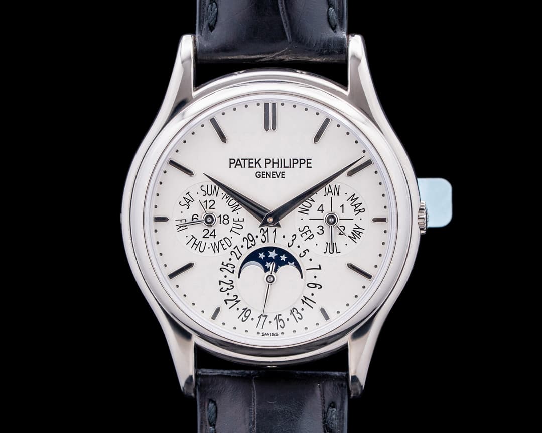 Image of Patek Philippe 5140G Perpetual Calendar Ultra Thin 18K White Gold Silver Dial